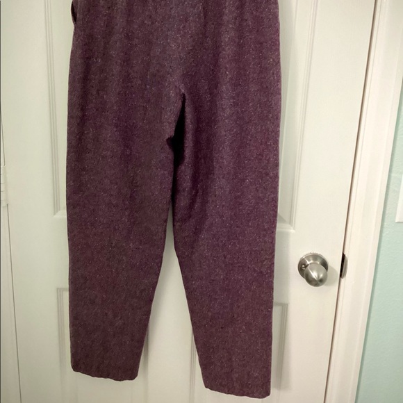 Petite Sophisticate Tweed Pants Suit W/ Leather Sash - Picture 14 of 16